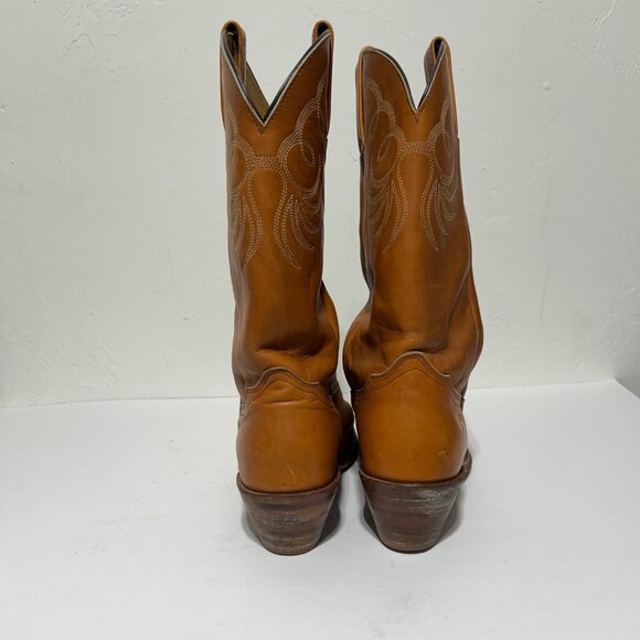 Frye Womens Western Leather Cowboy Boots Size 12 B Tan Embroidered Design - Picture 7 of 13